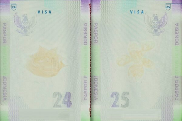 Halaman visa paspor Republik Indonesia