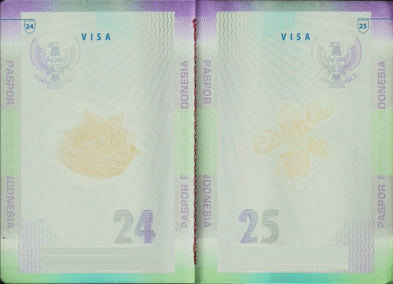 Halaman visa paspor Republik Indonesia