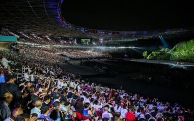 Stadion Utama Gelora Bung Karno, lokasi konser Ye Jakarta, saat pembukaan Asian Games 2018
