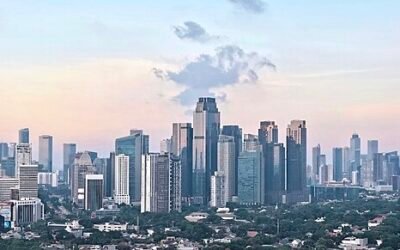 Kawasan pusat bisnis Jakarta, ilustrasi berita IHSG anjlok