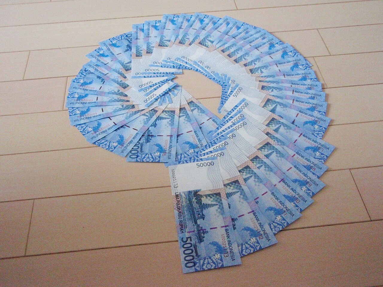Lembaran uang rupiah